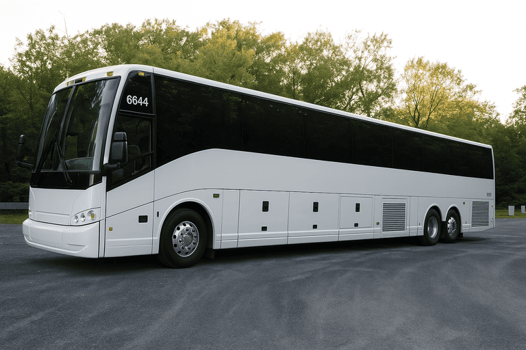 exterior of Bridgeport Minibus Company coach bus