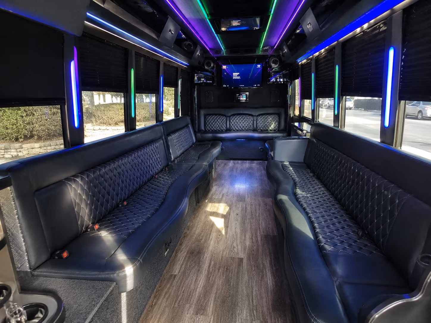 bridgeport 15 passenger party bus interior