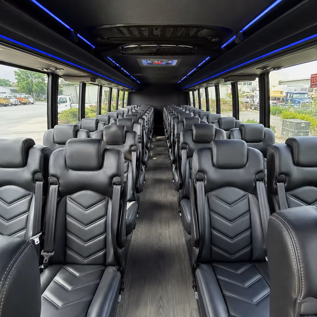 bridgeport 28 passenger minibus inside