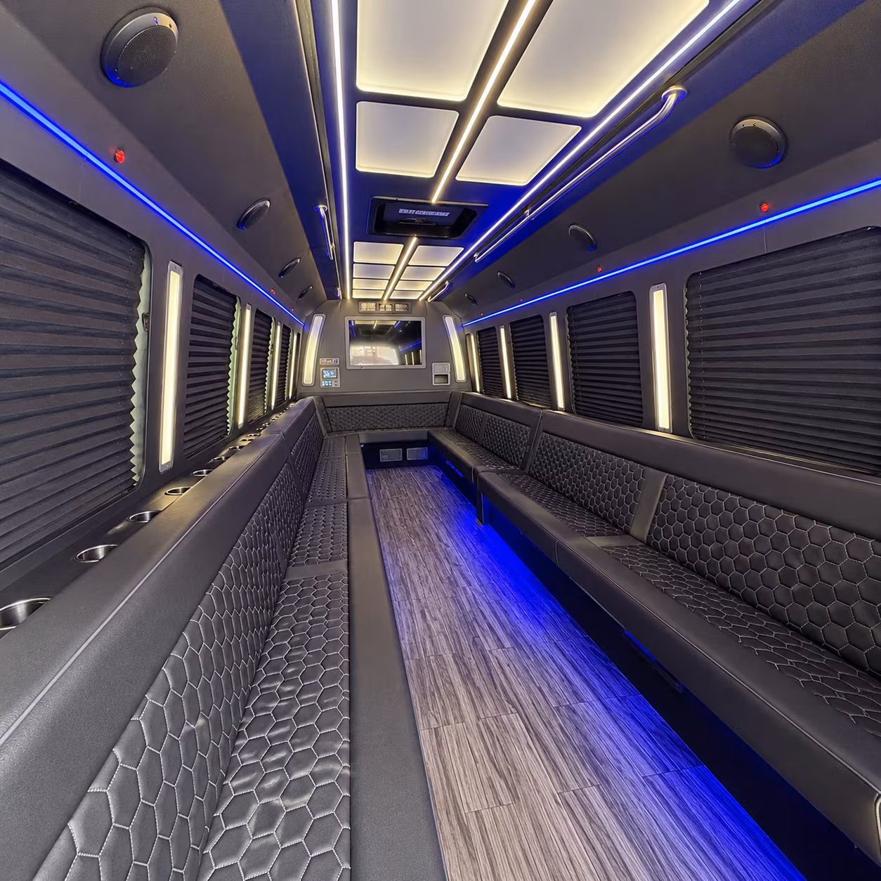 bridgeport 30 passenger party bus interior