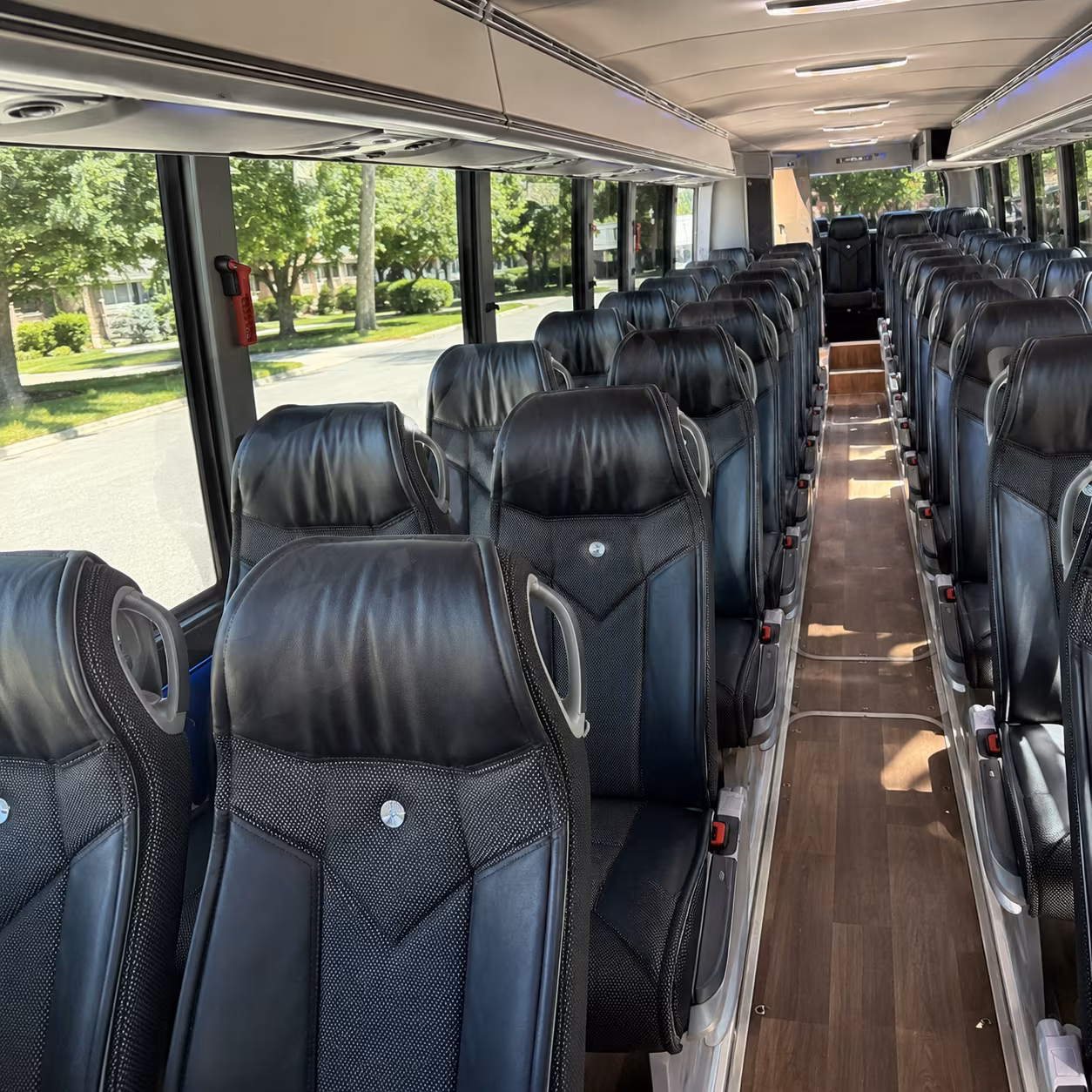 bridgeport 40 passenger charter bus inside