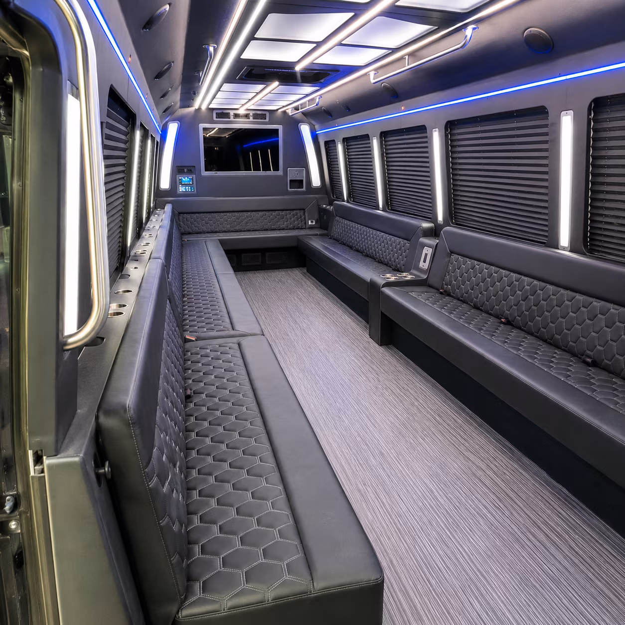 bridgeport 40 passenger party bus interior