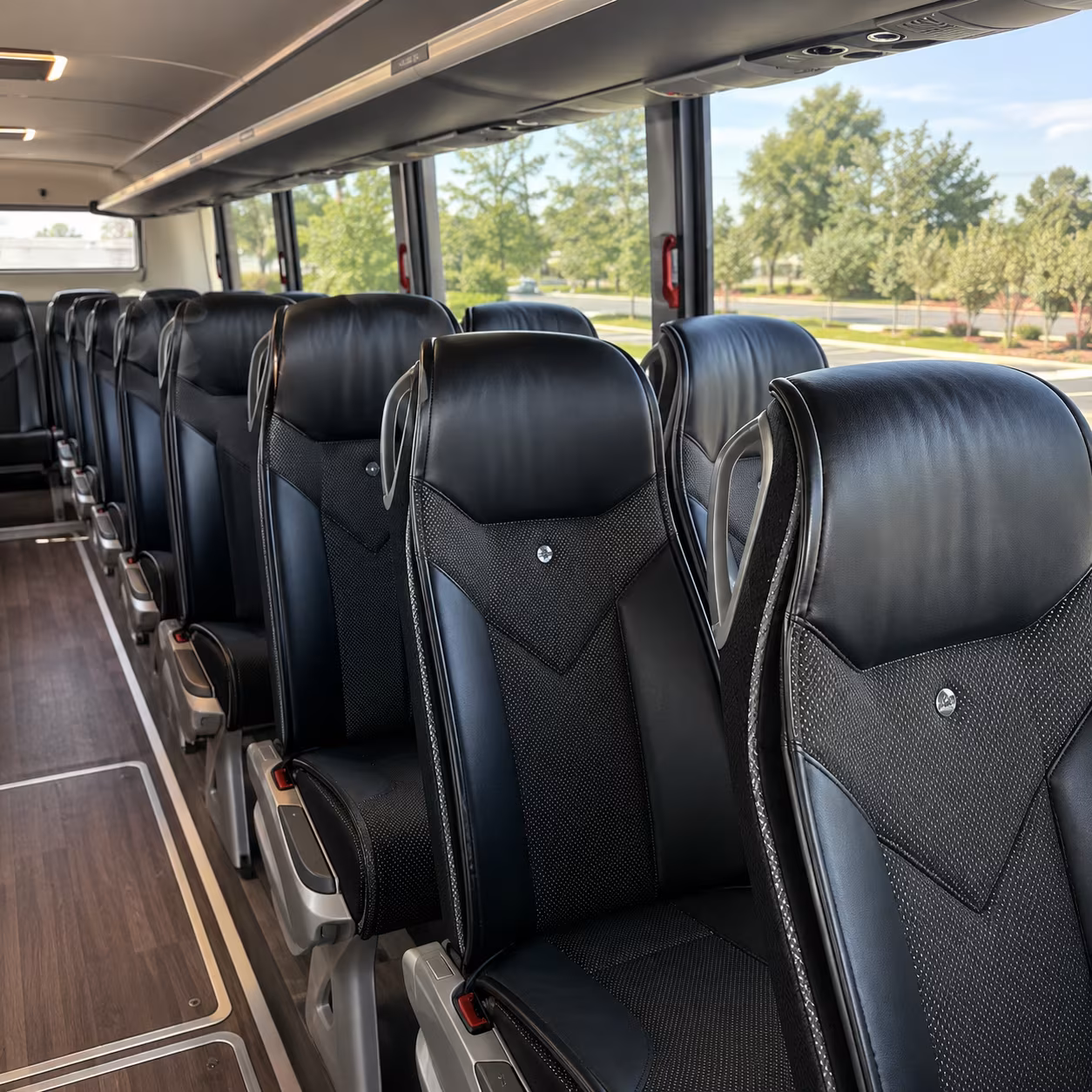 bridgeport 45 passenger charter bus interior