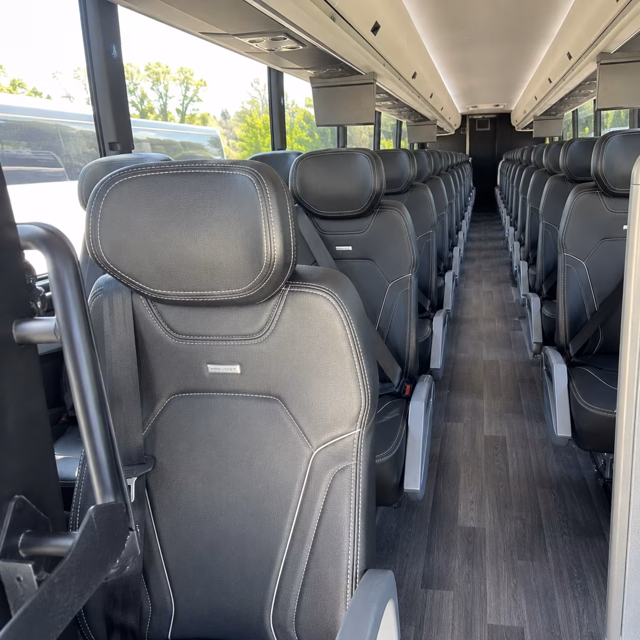 bridgeport 47 passenger charter bus interior