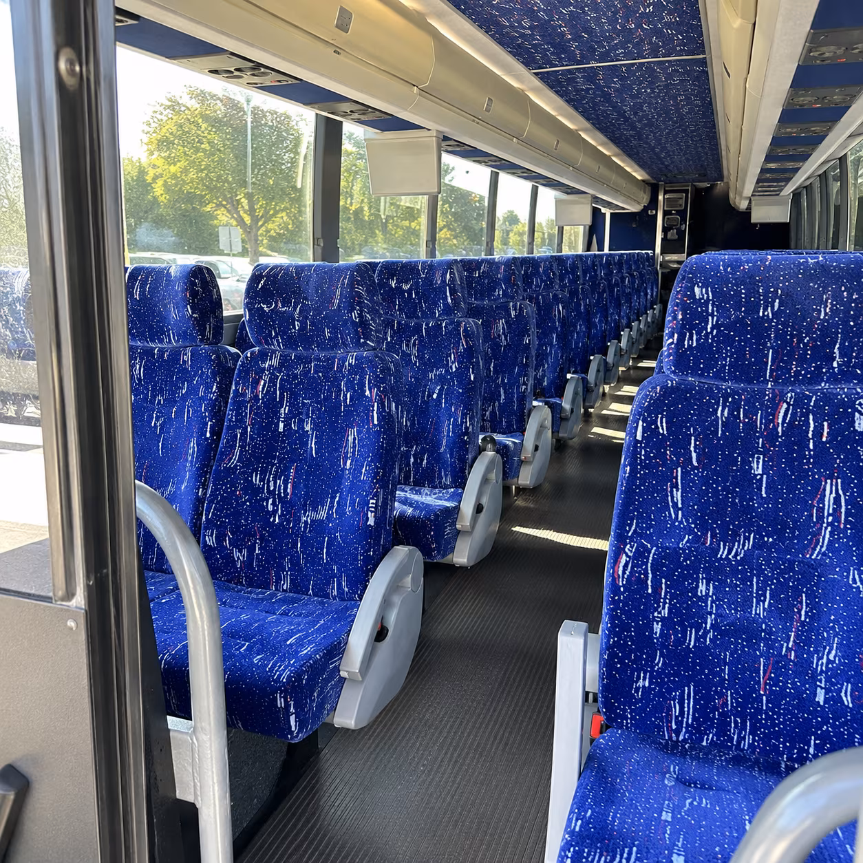 bridgeport 50 passenger charter bus inside