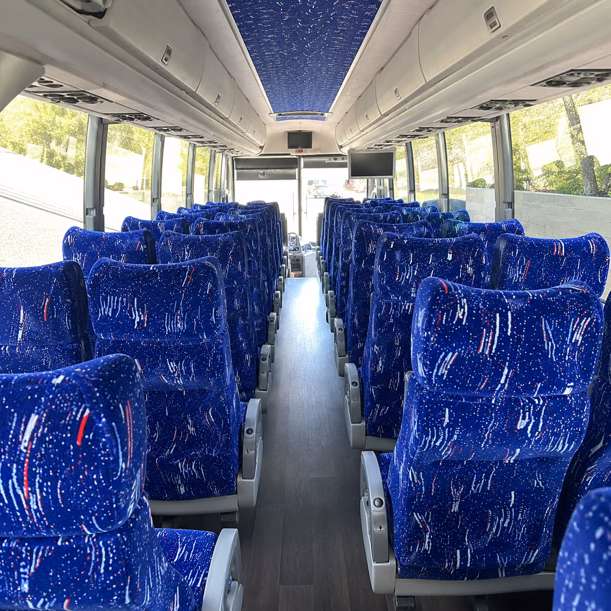 bridgeport 50 passenger charter bus interior