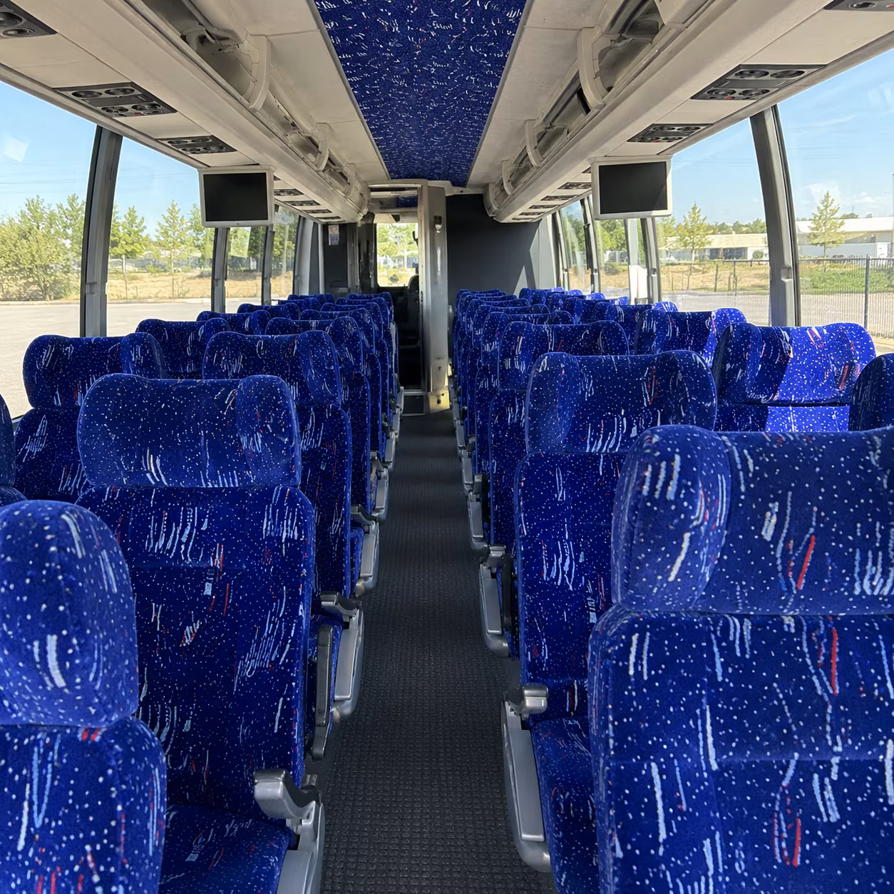 bridgeport 54 passenger charter bus interior