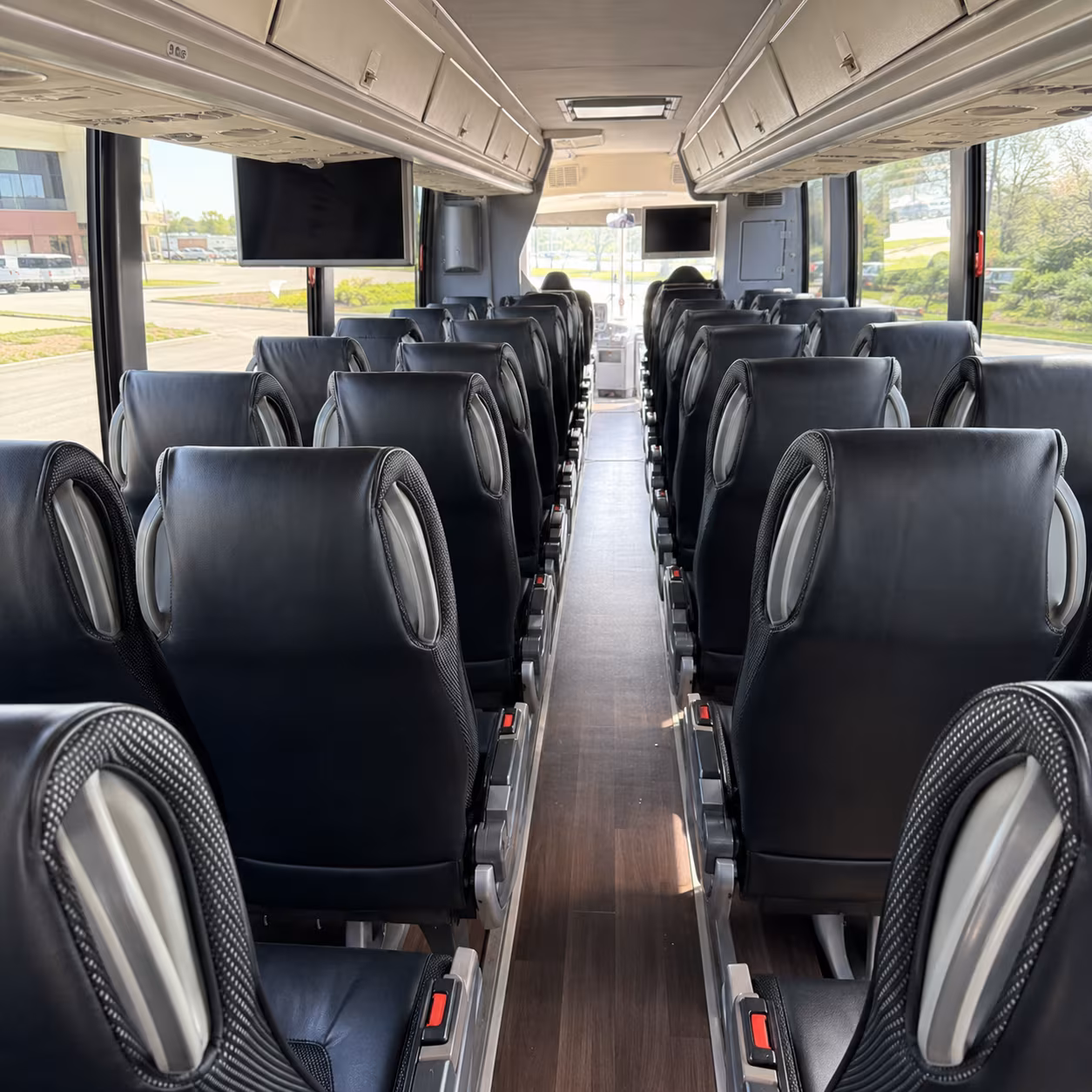 bridgeport 56 passenger charter bus inside