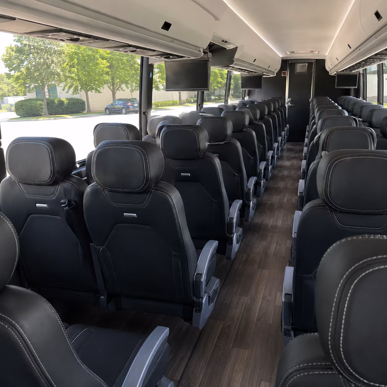 bridgeport 56 passenger charter bus interior