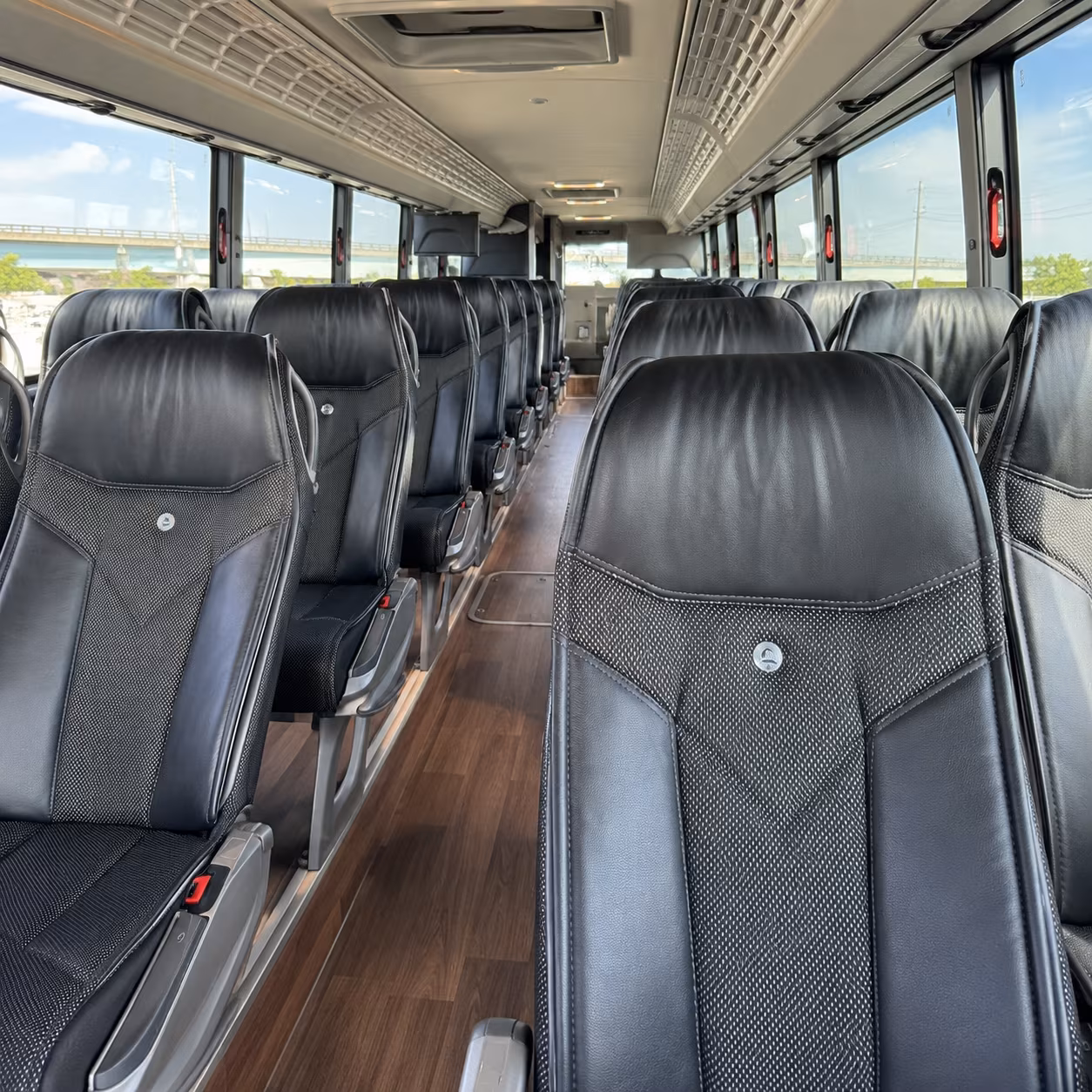 bridgeport charter bus interior