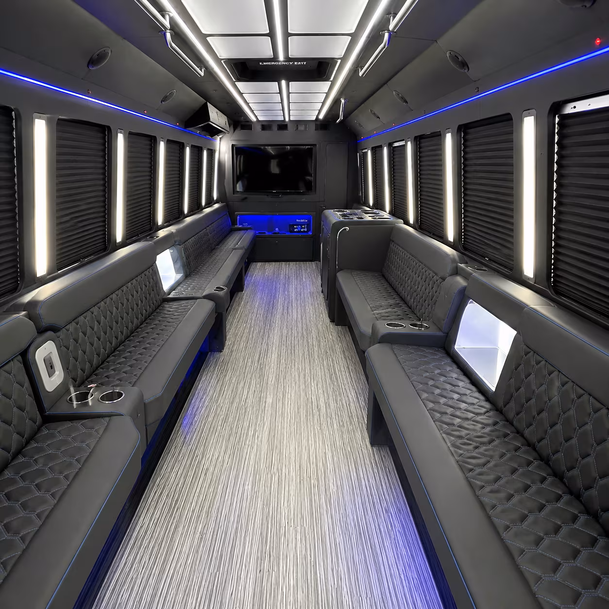 bridgeport party bus interior