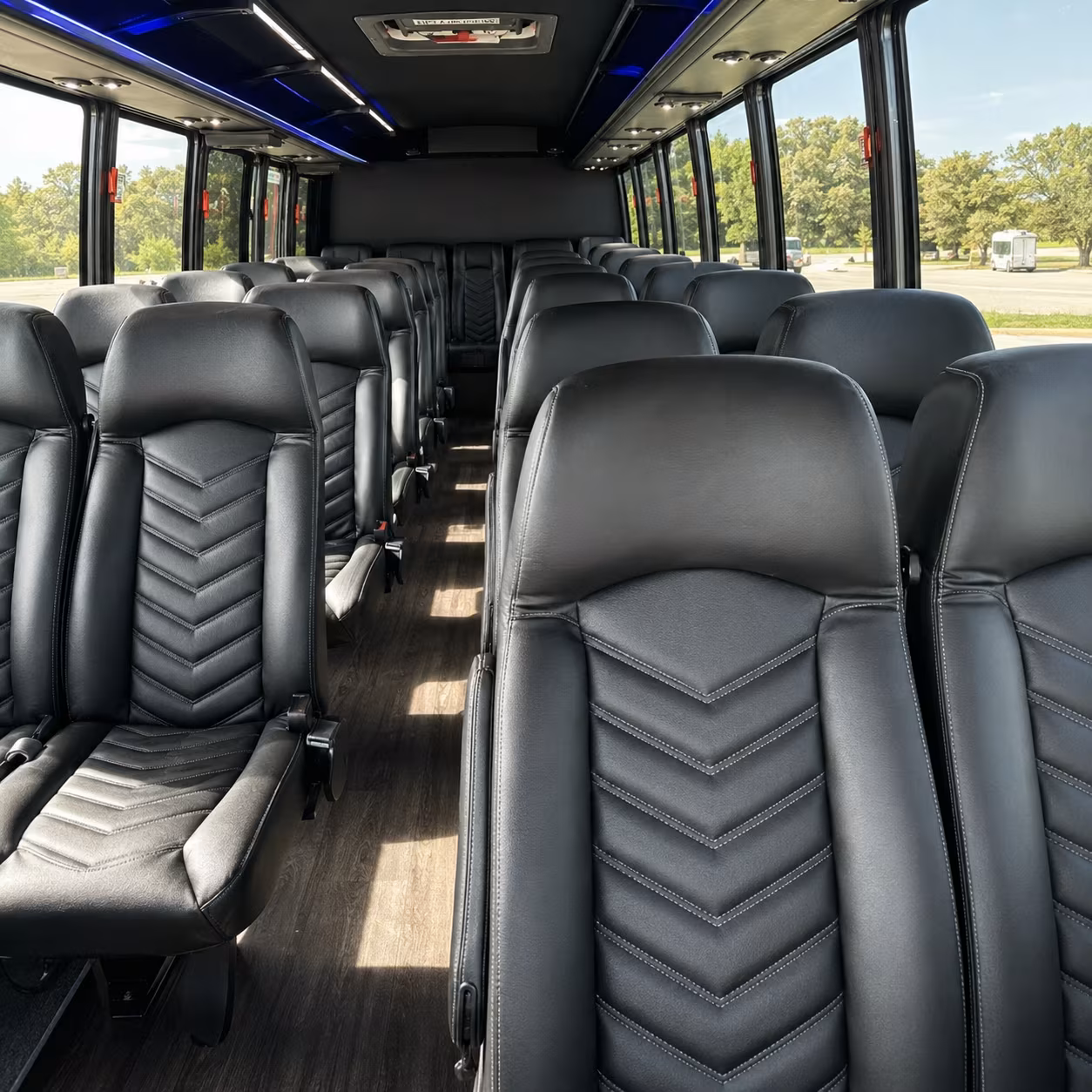 bridgeport sporting event transportation onboard seating